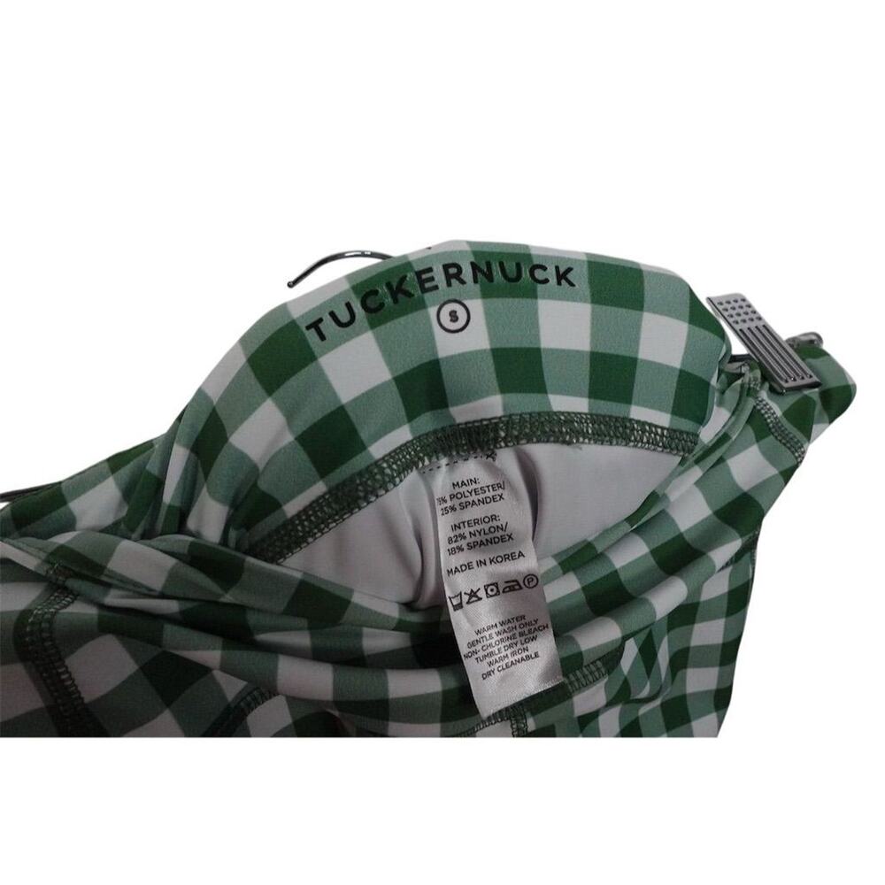 New Tuckernuck Women's Green Gingham Biker Shorts Size S Activewear 1868-22 - Picture 7 of 7
